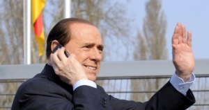 Silvio Berlusconi talking on the phone - E71